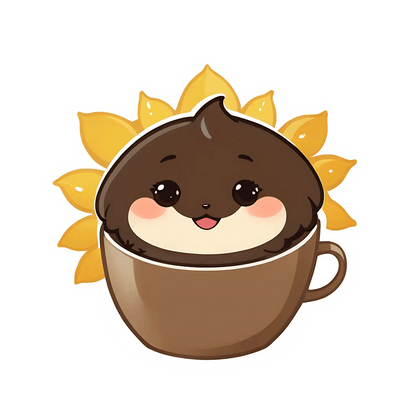 Cute Sunflower Hedgehog - Sticker - Heat Press Transfer