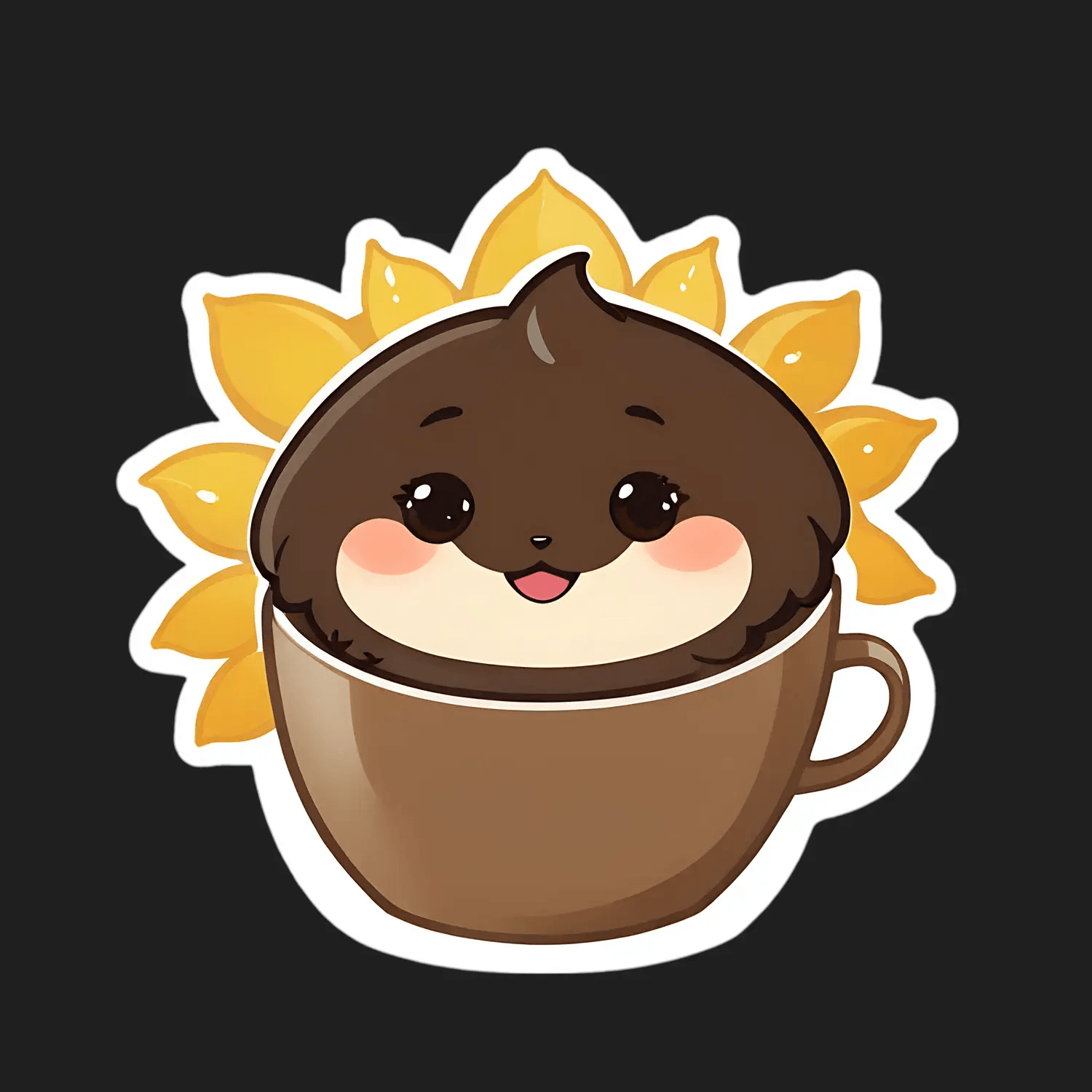 Cute Sunflower Hedgehog - Sticker - Heat Press Transfer