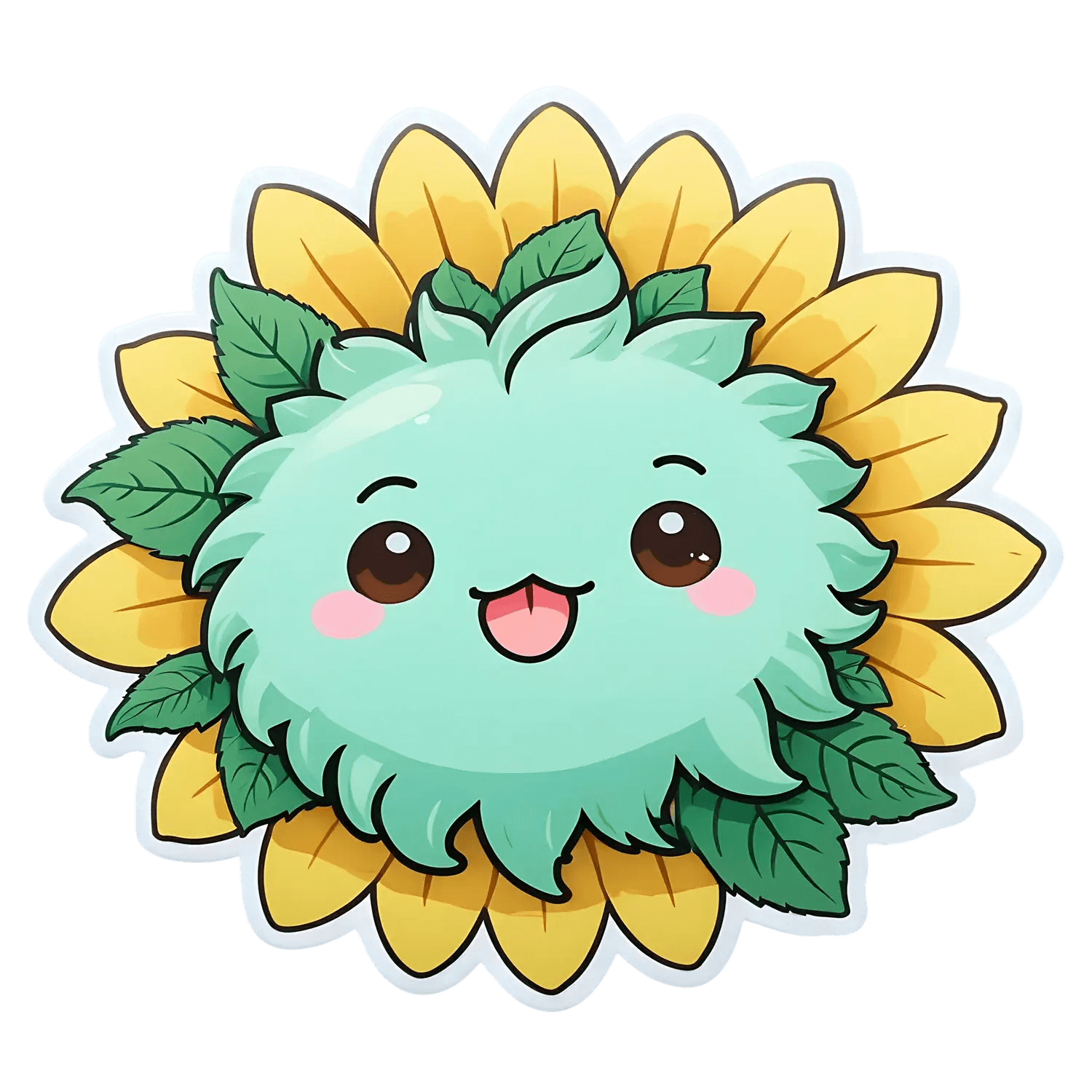 Cute Sunflower Sticker - Charming Floral Decor - Heat Press Transfer