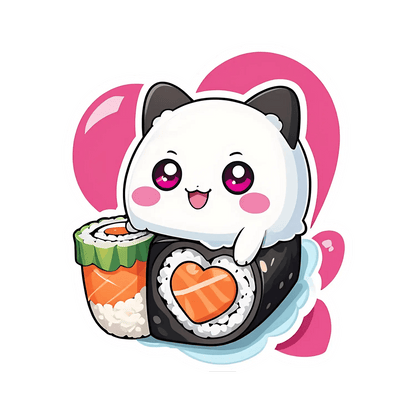 Cute Sushi Cat - UV DTF Sticker - Heat Press Transfer
