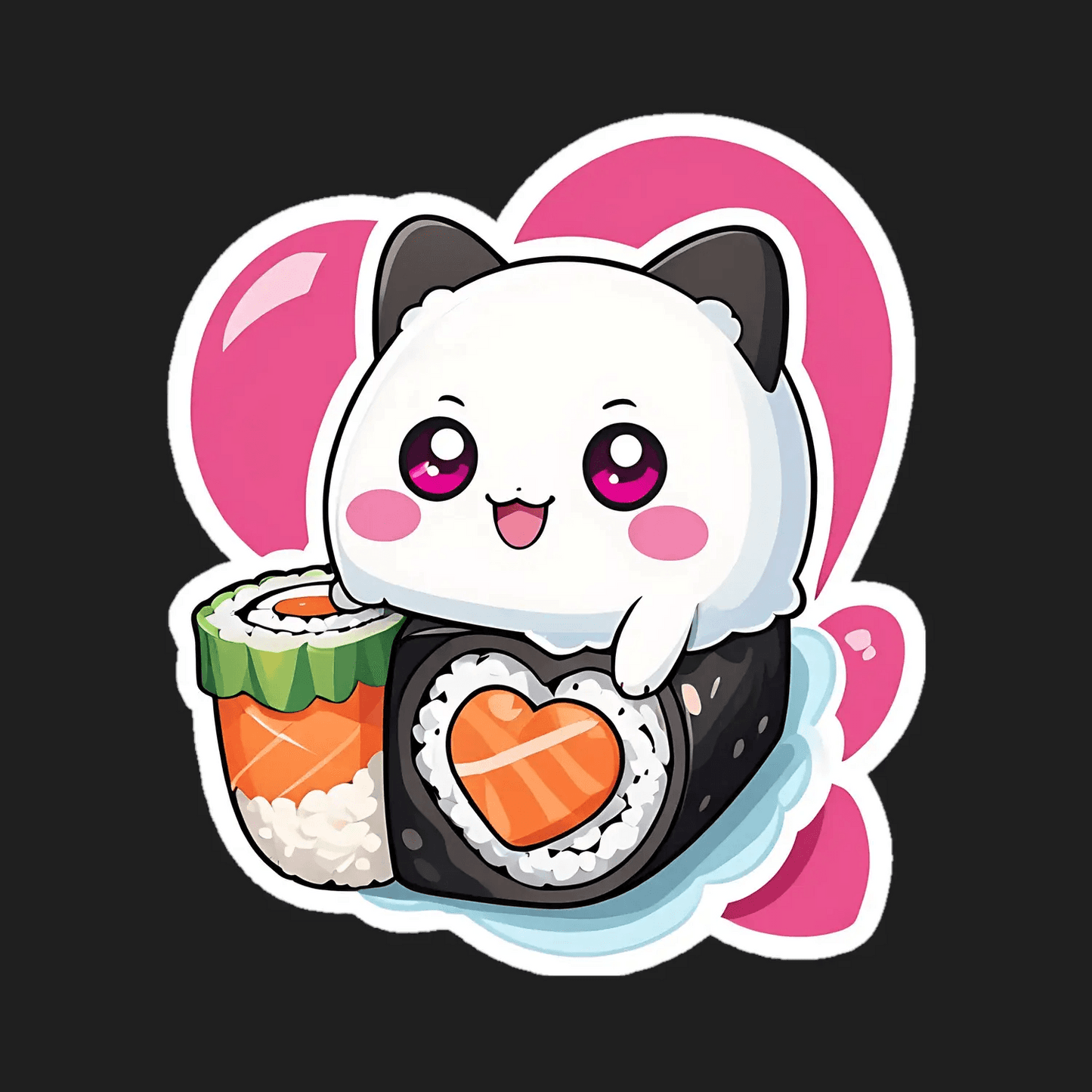 Cute Sushi Cat - UV DTF Sticker - Heat Press Transfer