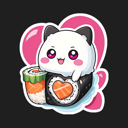 Cute Sushi Cat - UV DTF Sticker - Heat Press Transfer