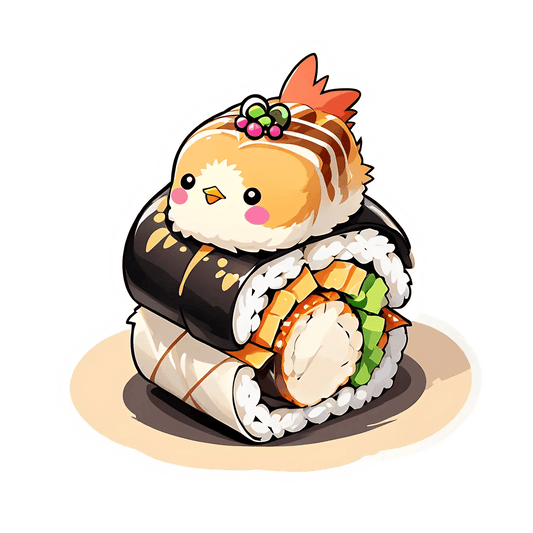 Cute Sushi Chick - Sticker - Heat Press Transfer