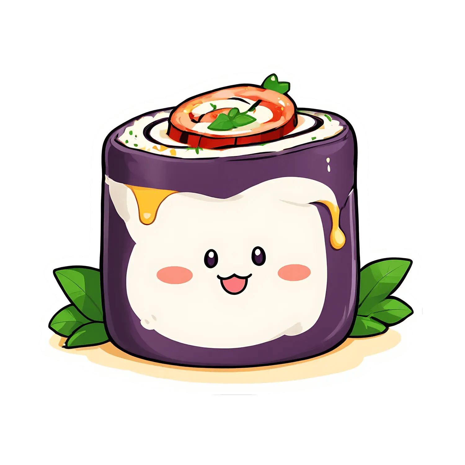 Cute Sushi Roll - Sticker - Heat Press Transfer