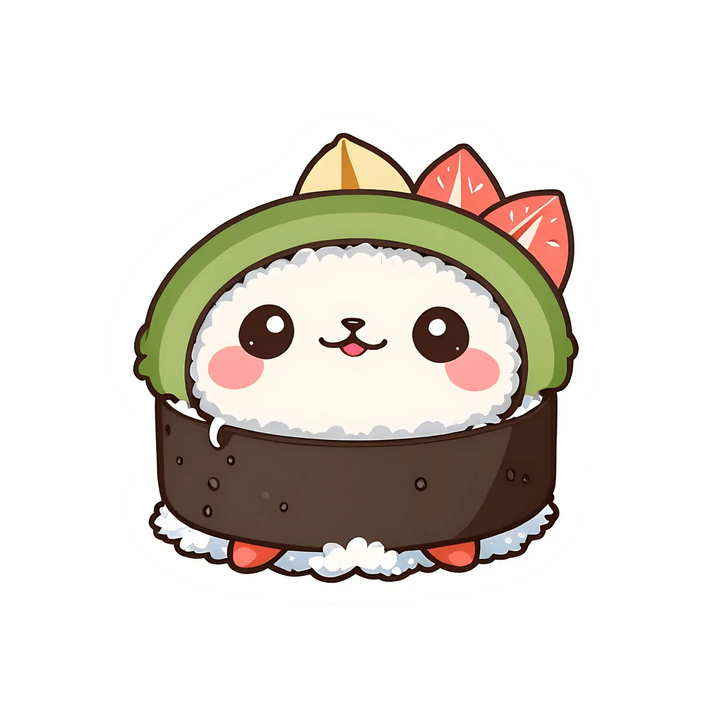 Cute Sushi Sticker - Adorable Kawaii Decoration - Heat Press Transfer