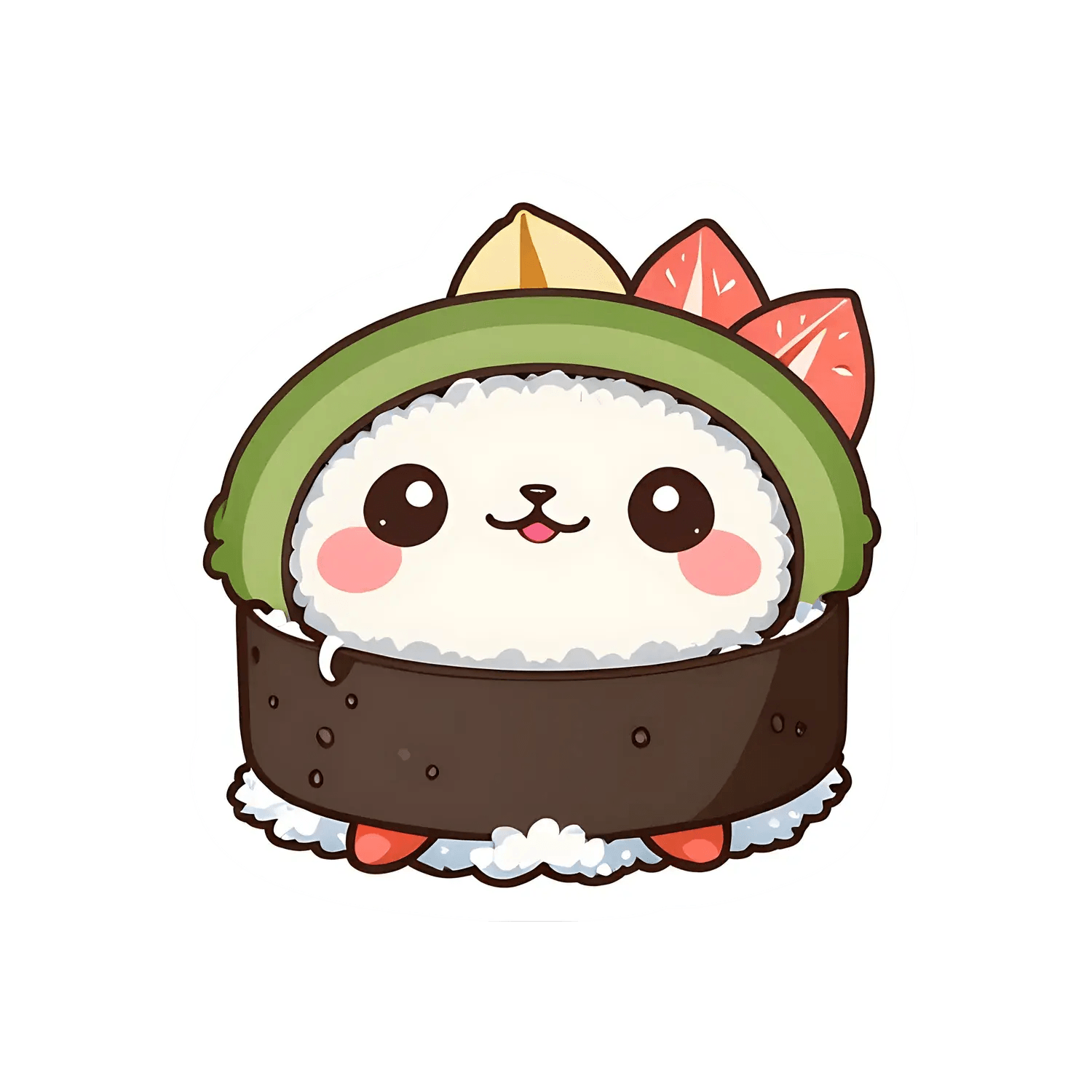 Cute Sushi Sticker - Adorable Kawaii Decoration - Heat Press Transfer