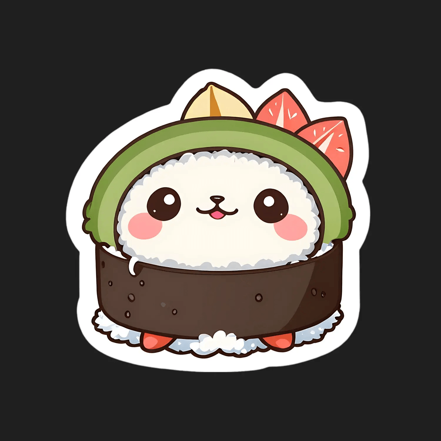 Cute Sushi Sticker - Adorable Kawaii Decoration - Heat Press Transfer