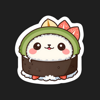 Cute Sushi Sticker - Adorable Kawaii Decoration - Heat Press Transfer