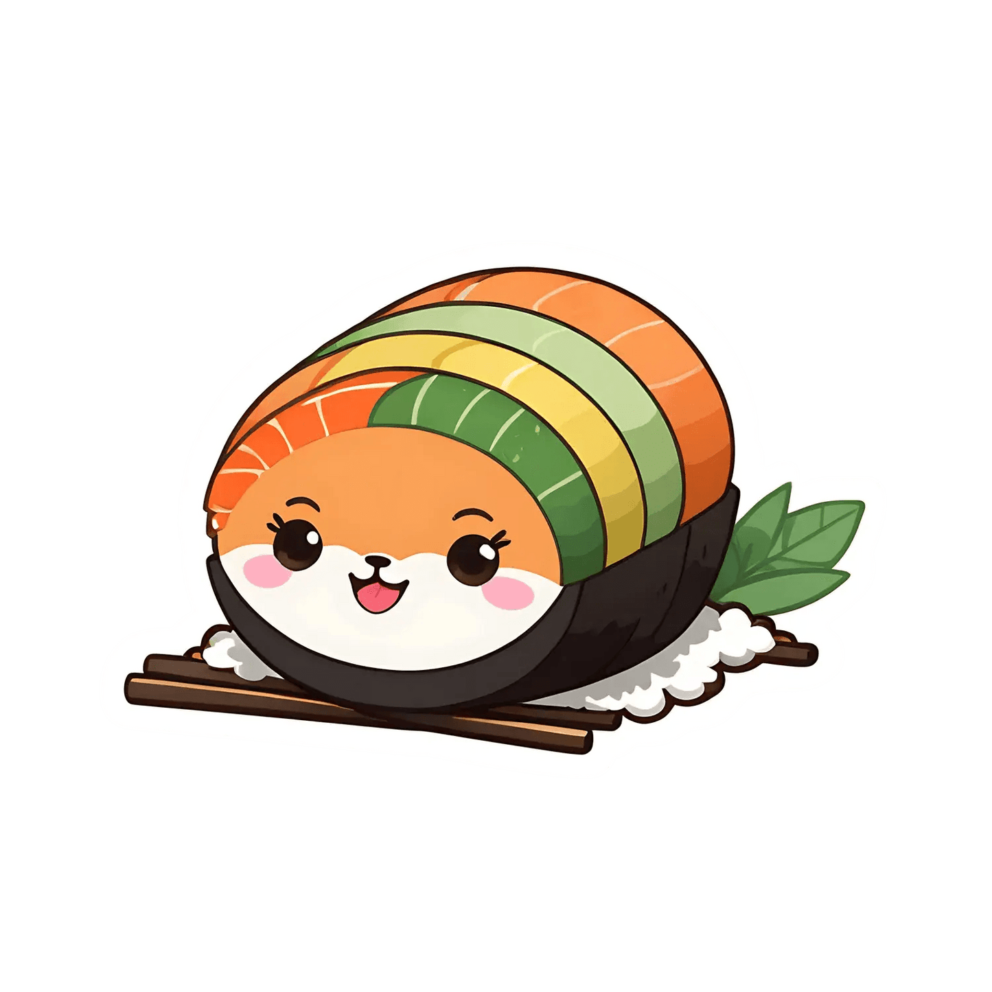Cute Sushi - Sushi Character Sticker - Heat Press Transfer