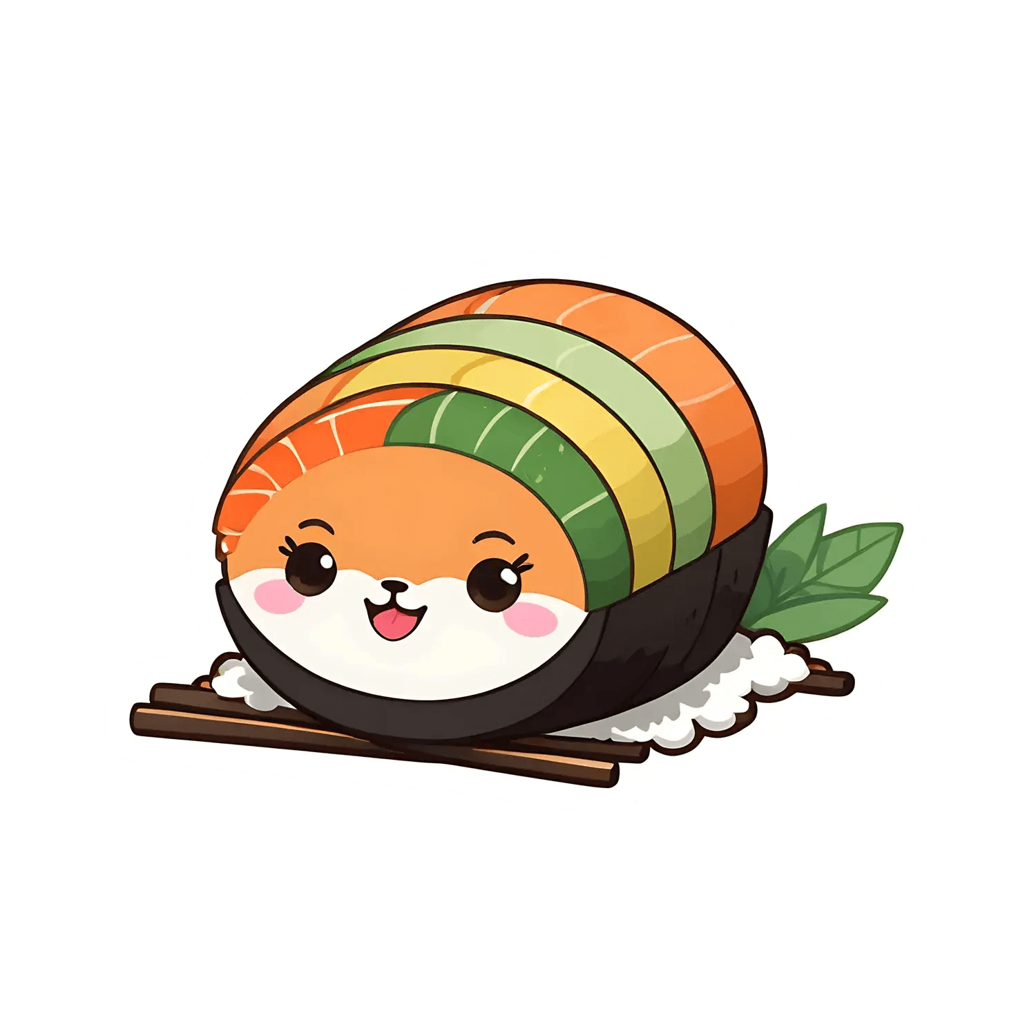 Cute Sushi - Sushi Character Sticker - Heat Press Transfer