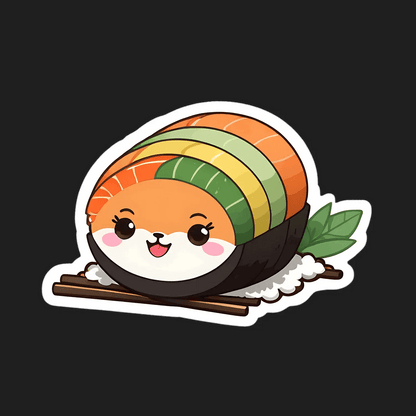 Cute Sushi - Sushi Character Sticker - Heat Press Transfer