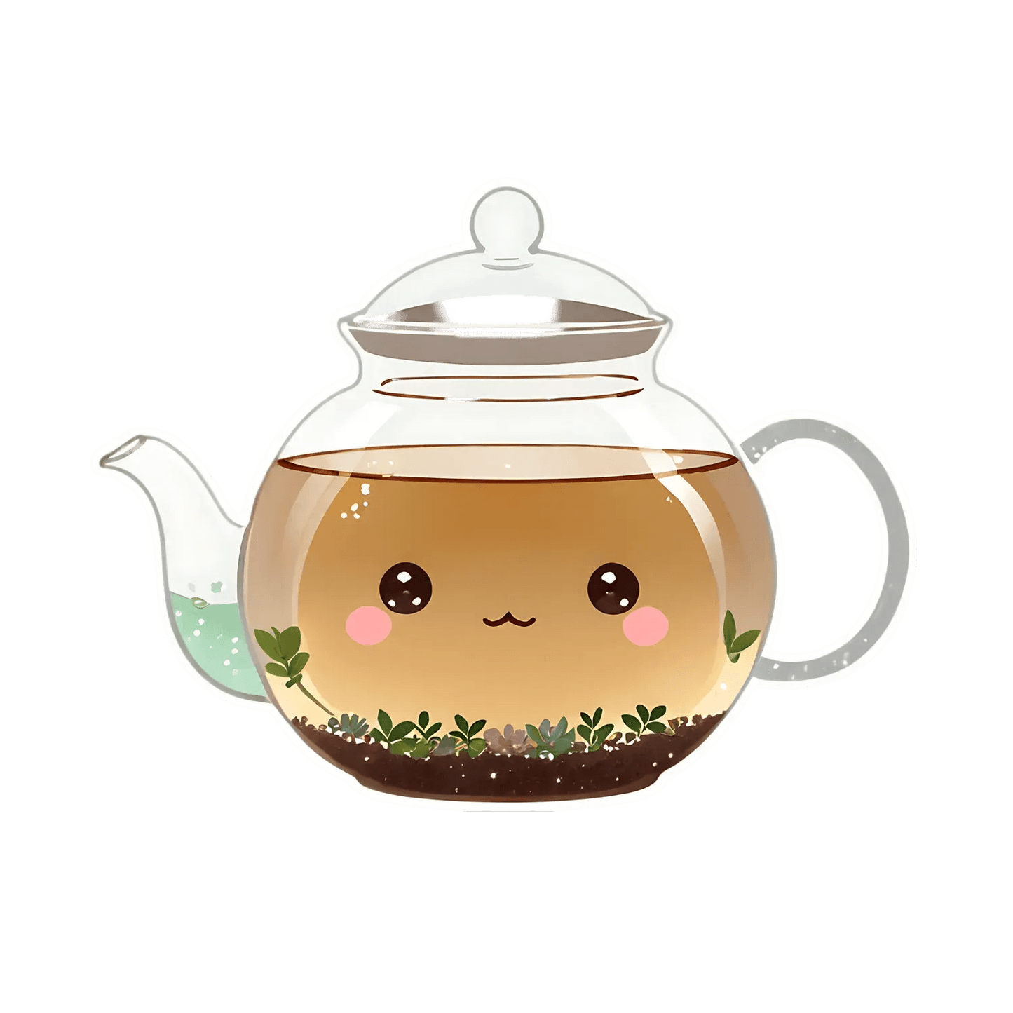 Cute Teapot - Adorable Sticker - Heat Press Transfer