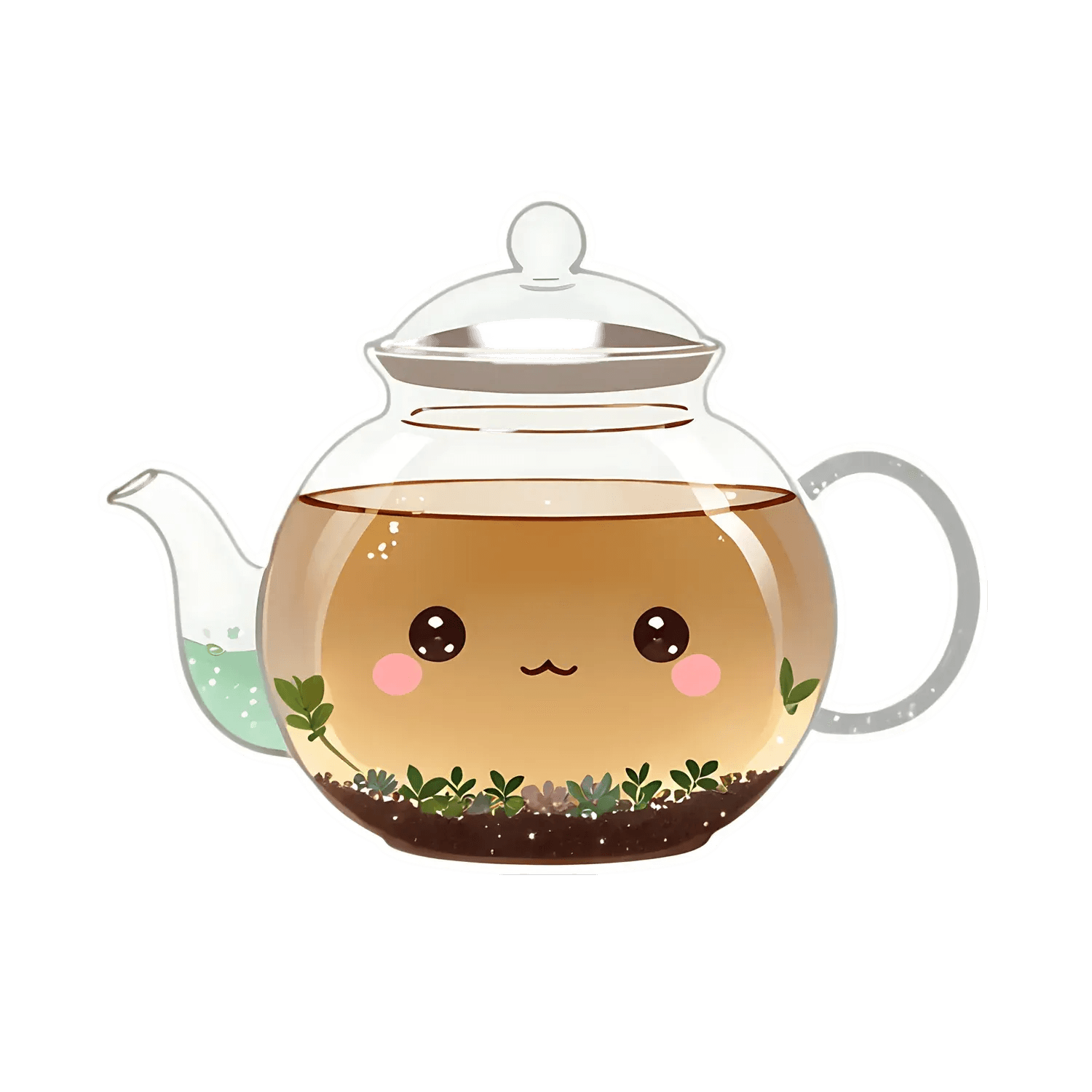 Cute Teapot - Adorable Sticker - Heat Press Transfer