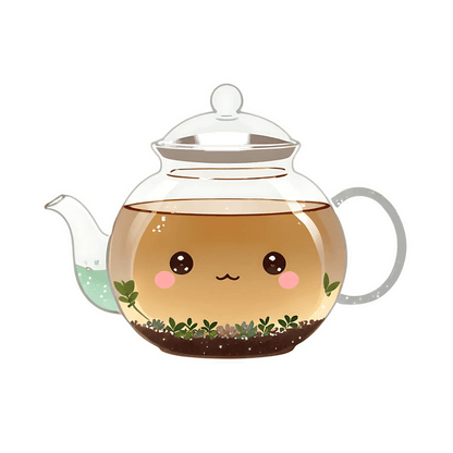 Cute Teapot - Adorable Sticker - Heat Press Transfer
