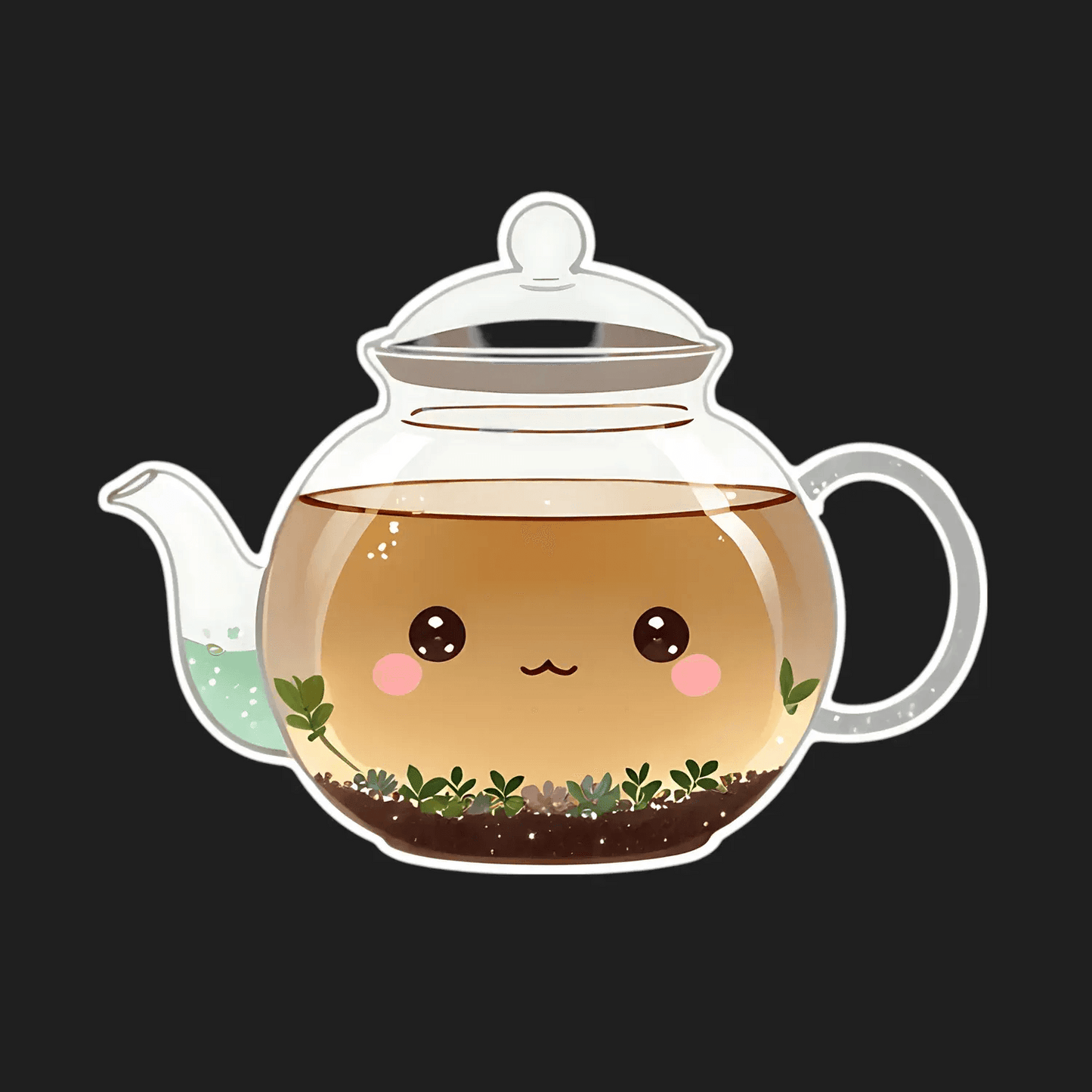 Cute Teapot - Adorable Sticker - Heat Press Transfer