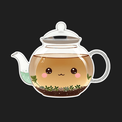 Cute Teapot - Adorable Sticker - Heat Press Transfer