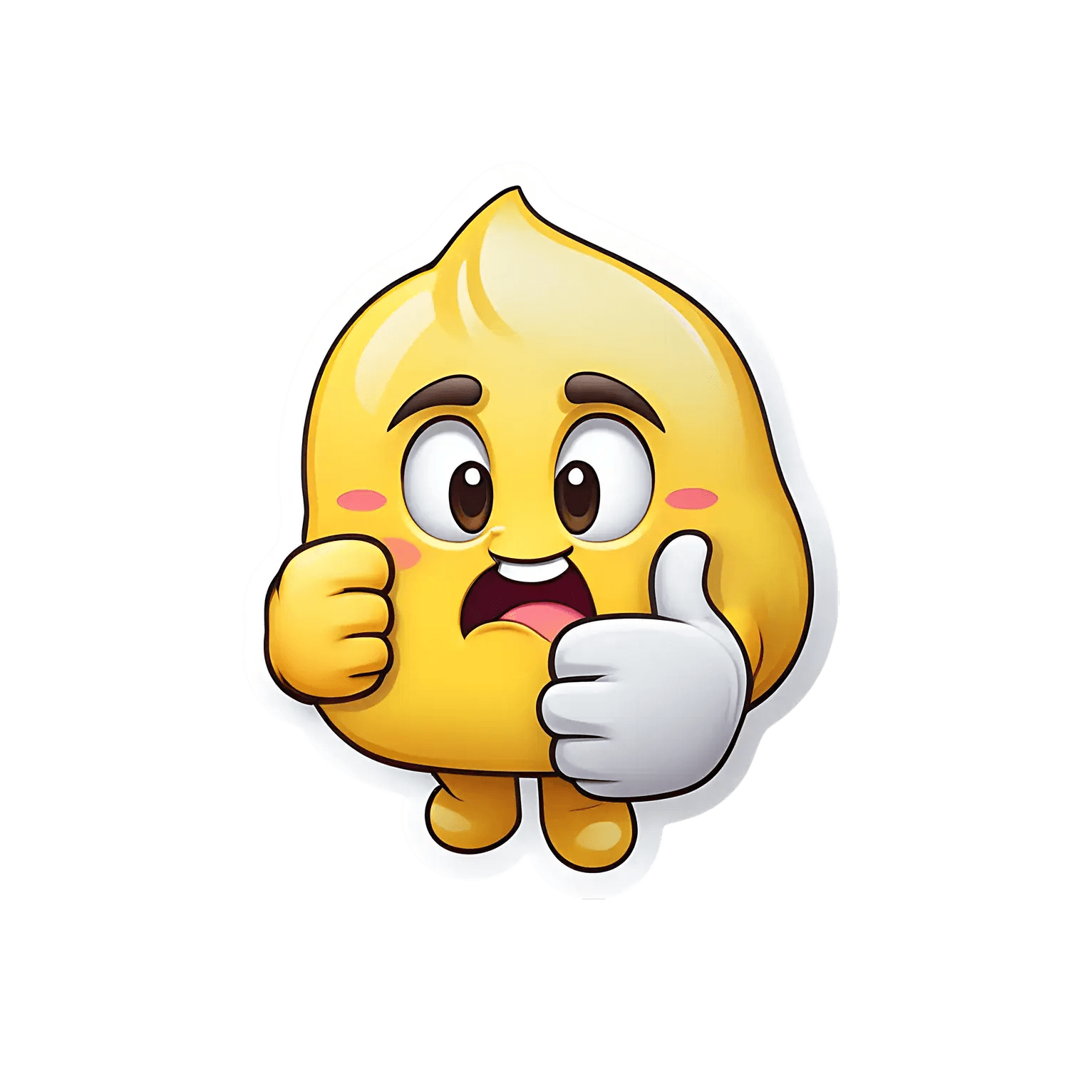 Cute Thumbs-Up Sticker - Emoji Style - Heat Press Transfer