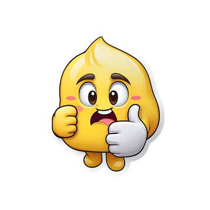 Cute Thumbs-Up Sticker - Emoji Style - Heat Press Transfer