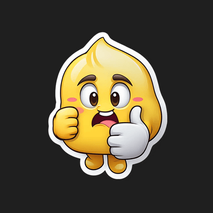 Cute Thumbs-Up Sticker - Emoji Style - Heat Press Transfer