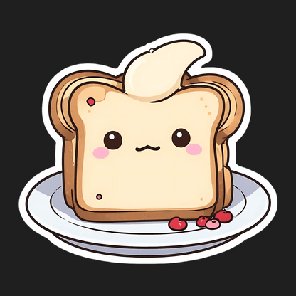 Cute Toasty Bread - Sticker - Heat Press Transfer