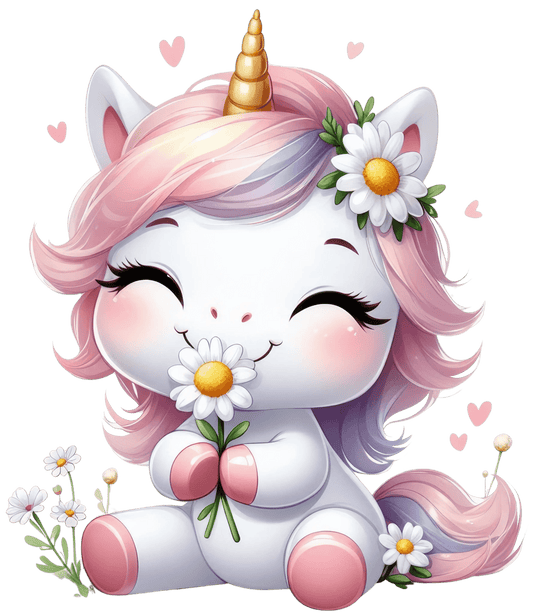 Cute Unicorn Valentine's Day Design - DTF Ready To Press - Heat Press Transfer