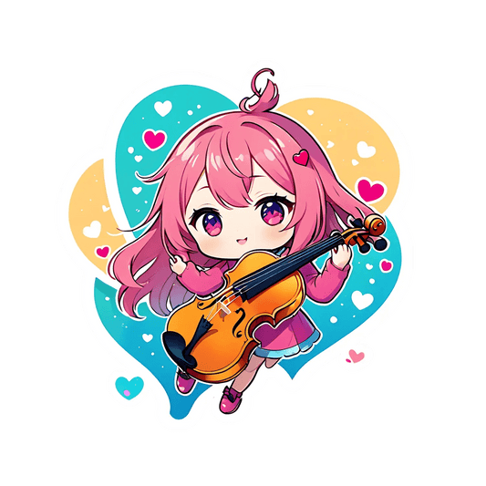 Cute Violinist - Sticker - Heat Press Transfer