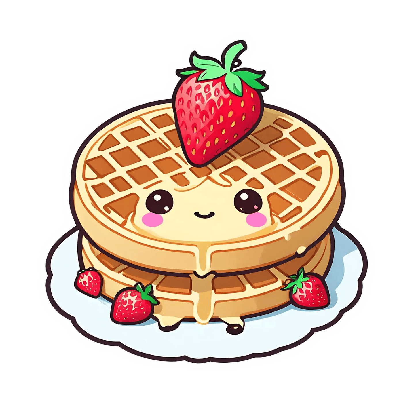 Cute Waffle - Sticker - Heat Press Transfer