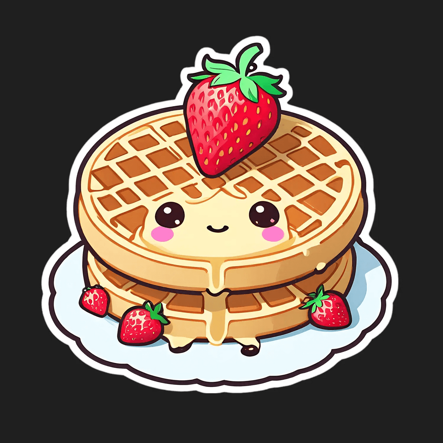 Cute Waffle - Sticker - Heat Press Transfer