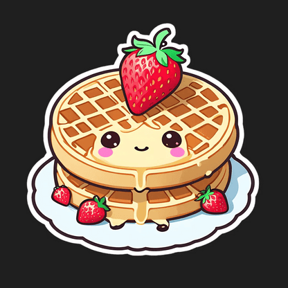 Cute Waffle - Sticker - Heat Press Transfer