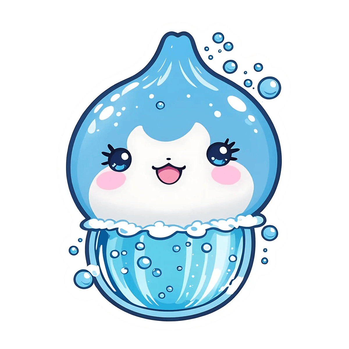 Waterdrops Sticker Design Cute Water Drop - Sticker – Heat Press Transfer