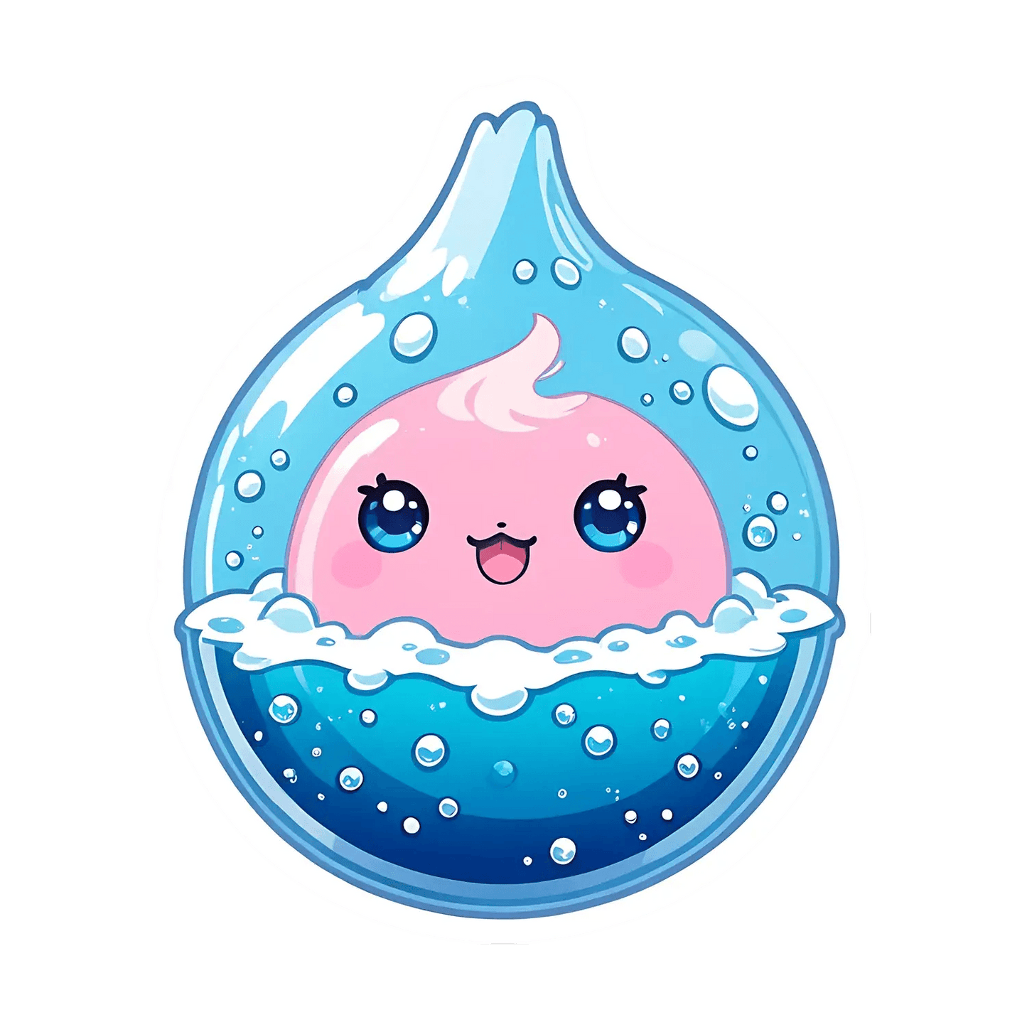 Cute Waterdrop Sticker - Durable, Adorable Design - Heat Press Transfer