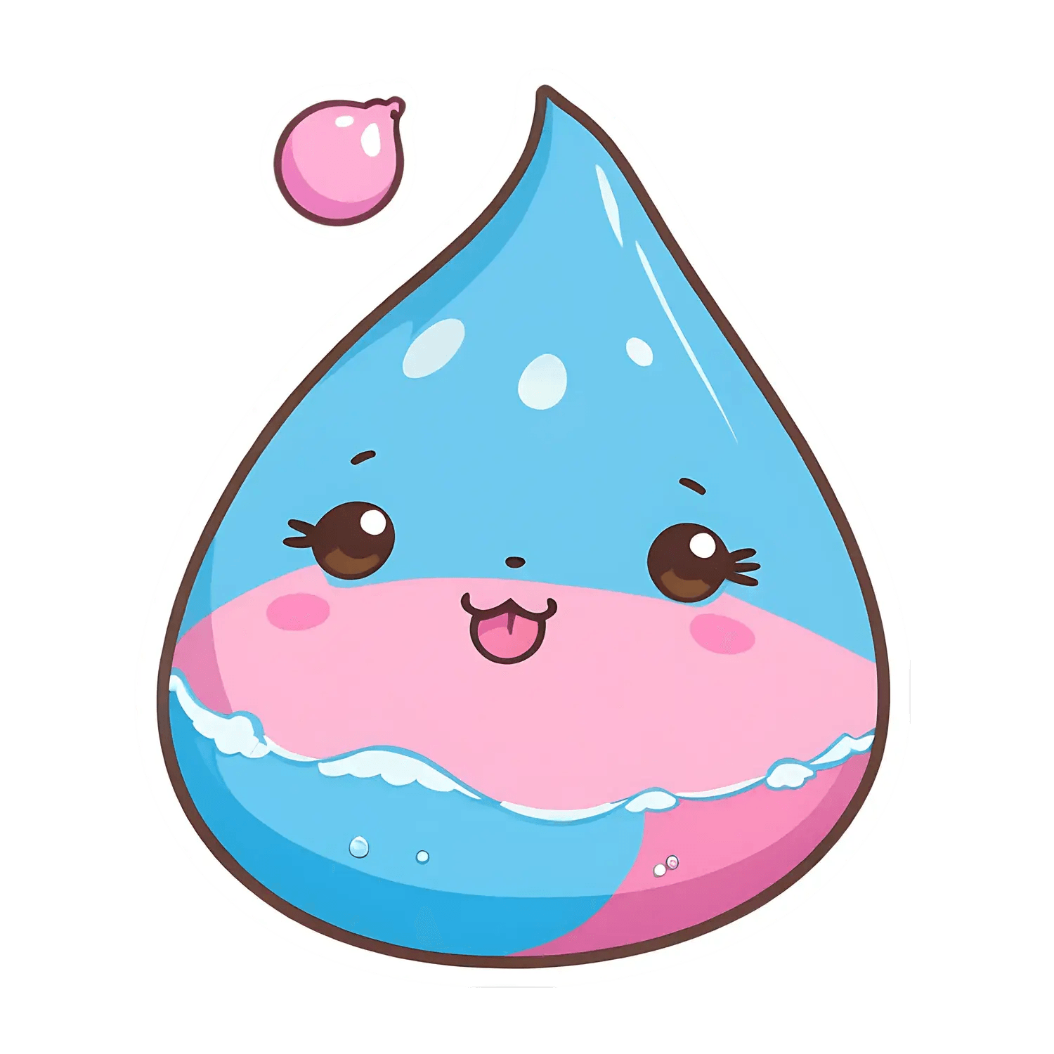 Cute Waterdrop - Sticker - Heat Press Transfer