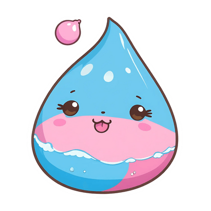 Cute Waterdrop - Sticker - Heat Press Transfer