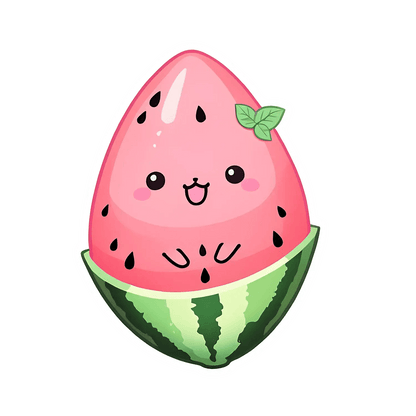 Cute Watermelon - UV Sticker - Heat Press Transfer