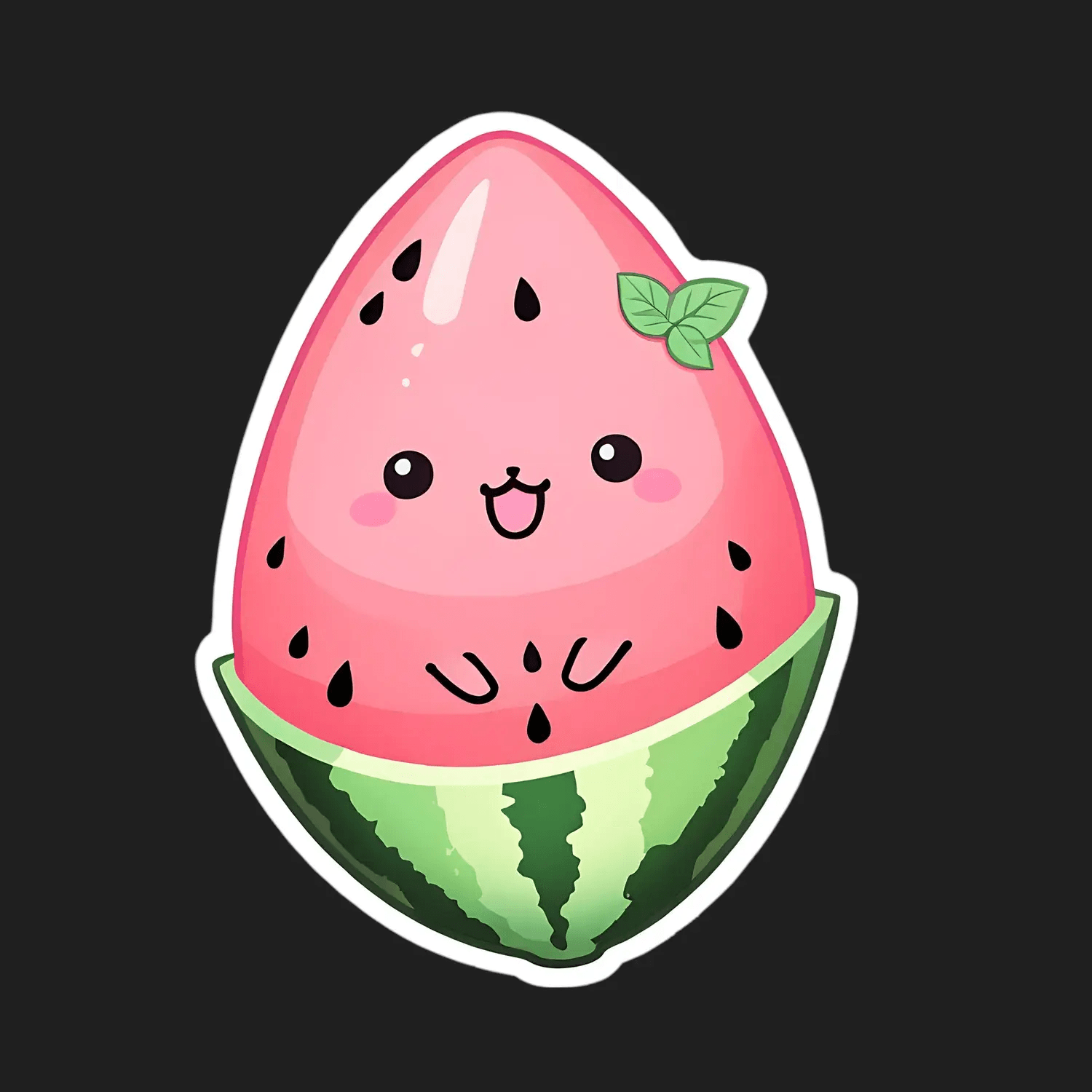 Cute Watermelon - UV Sticker - Heat Press Transfer