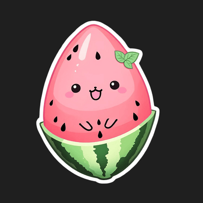 Cute Watermelon - UV Sticker - Heat Press Transfer