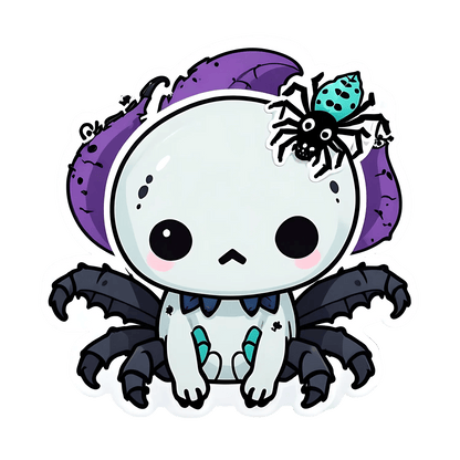 Cute Bat Character - UV Sticker - Heat Press Transfer