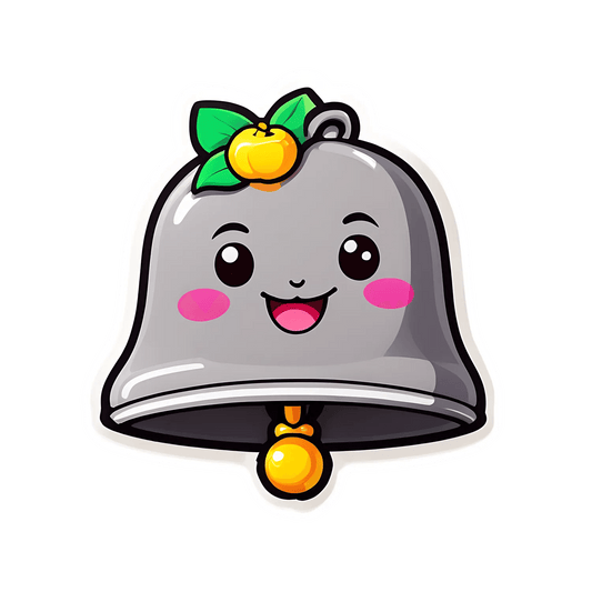 Cute Bell Sticker - UV DTF with Fruit Accent - Heat Press Transfer
