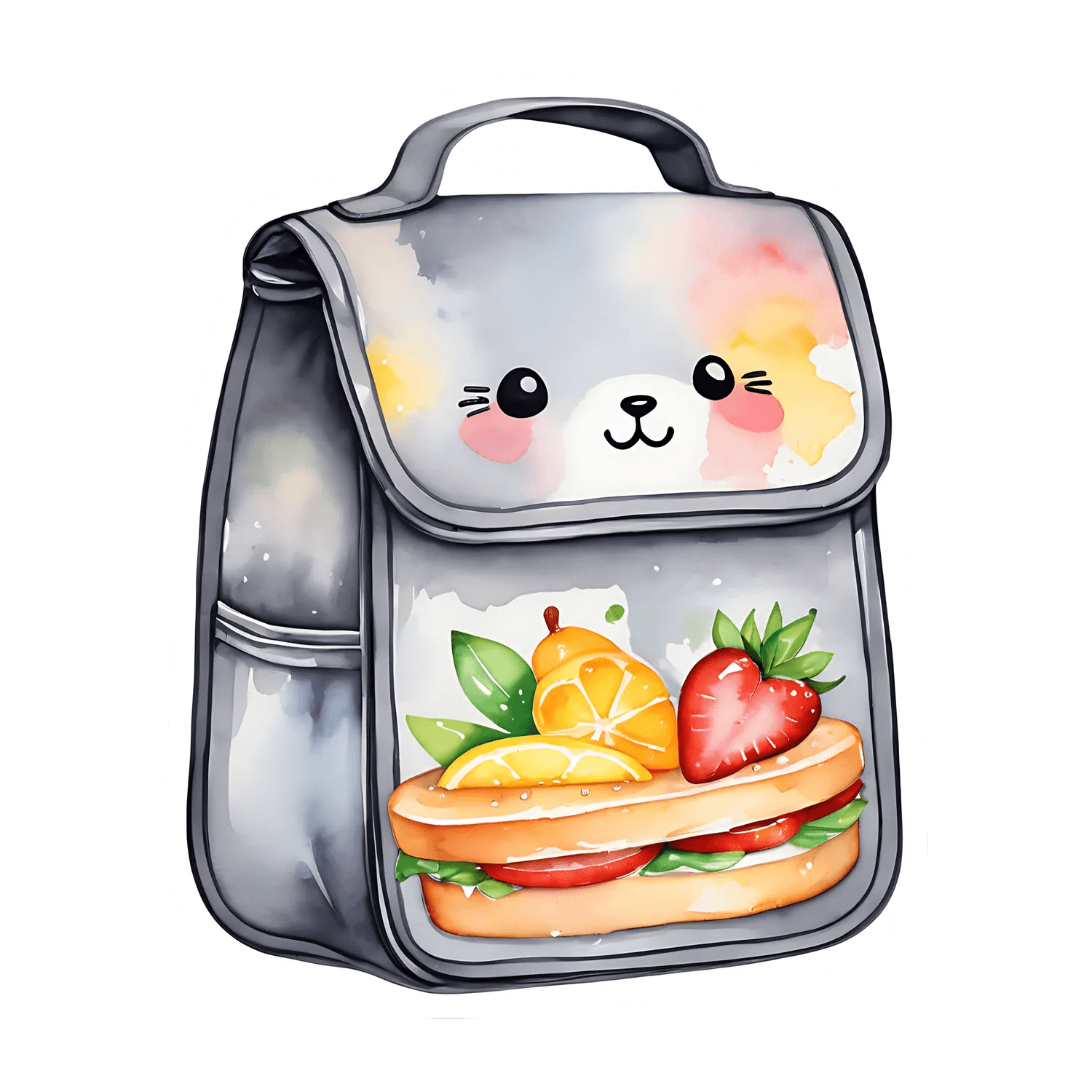 Cute Cat Lunchbox - Sticker - Heat Press Transfer