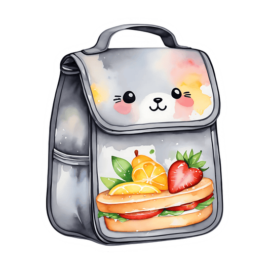 Cute Cat Lunchbox - Sticker - Heat Press Transfer