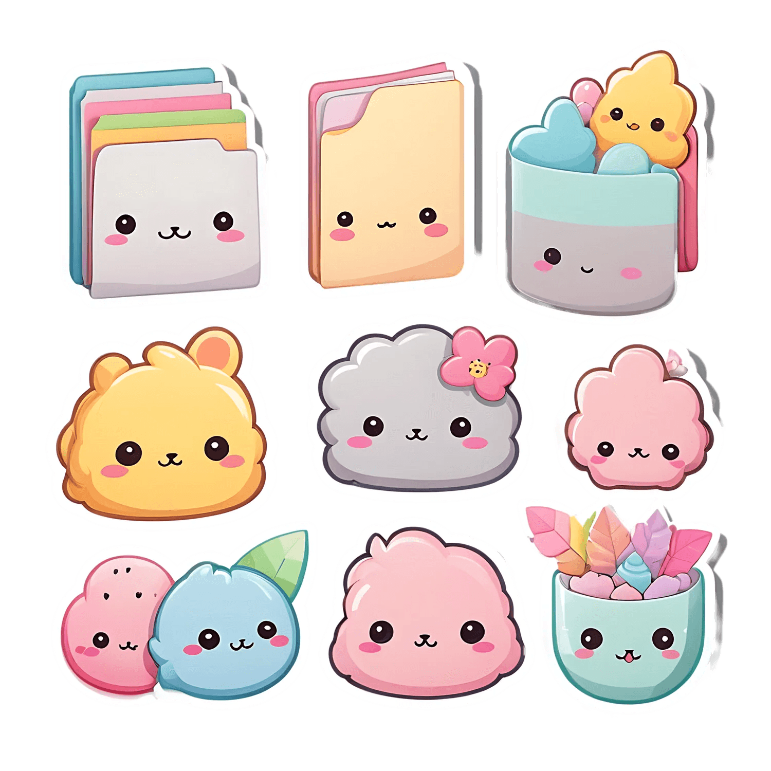 Cute Characters - Sticker - Heat Press Transfer