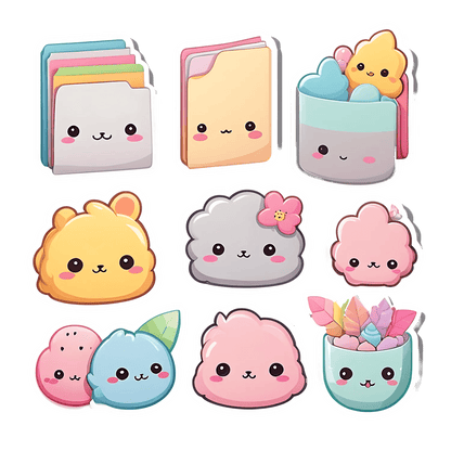 Cute Characters - Sticker - Heat Press Transfer