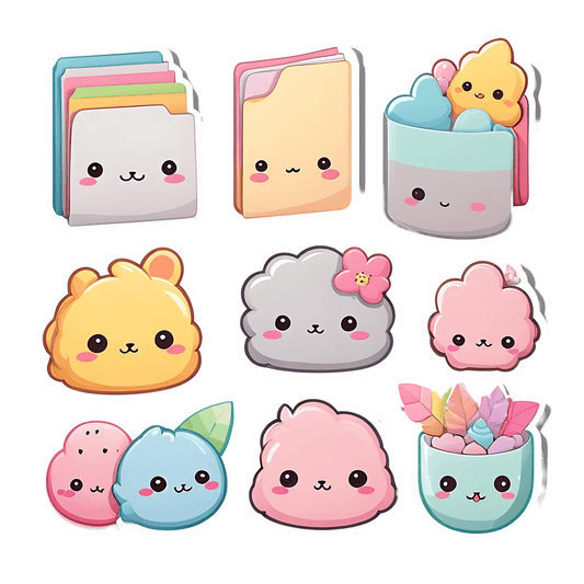 Cute Characters - Sticker - Heat Press Transfer