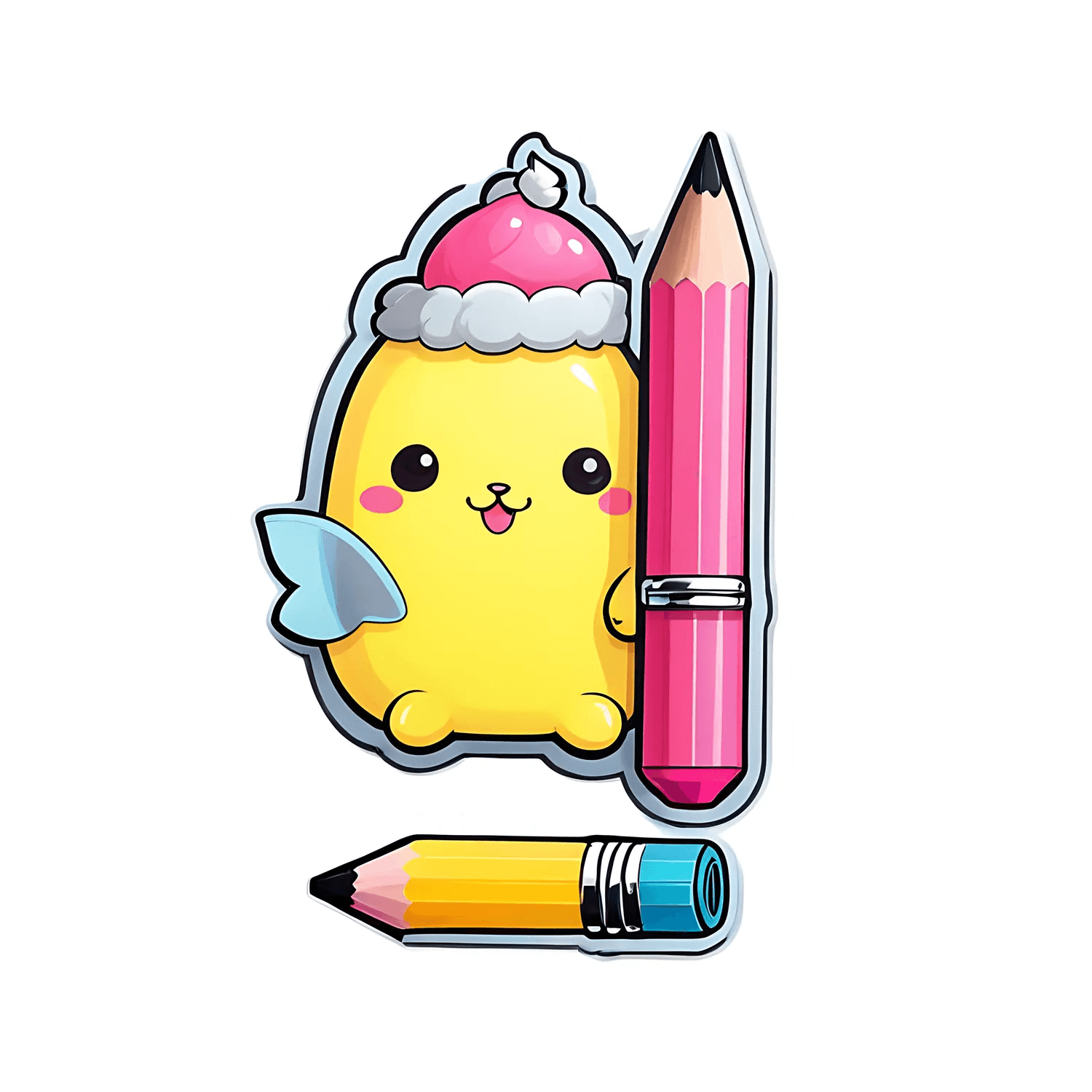 Cute Chick Pencil - Sticker - Heat Press Transfer