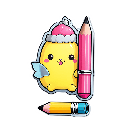 Cute Chick Pencil - Sticker - Heat Press Transfer