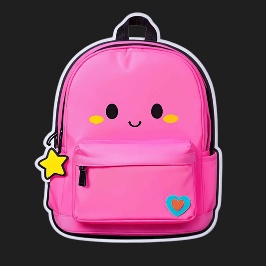 Cute Face Backpack - Sticker - Heat Press Transfer