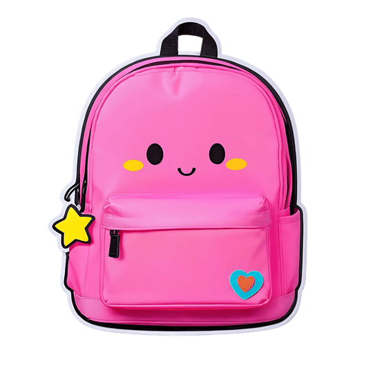 Cute Face Backpack - Sticker - Heat Press Transfer