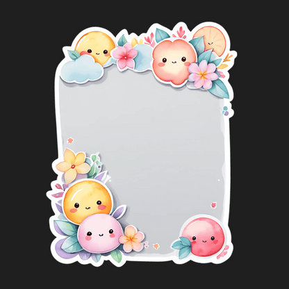 Cute Fruit Sticker - Adorable Cartoon Decals - Heat Press Transfer