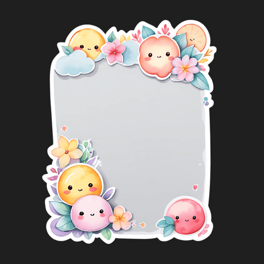 Cute Fruit Sticker - Adorable Cartoon Decals - Heat Press Transfer