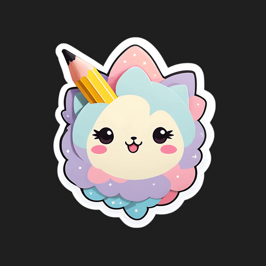 Cute Kawaii Pencil - Sticker - Heat Press Transfer